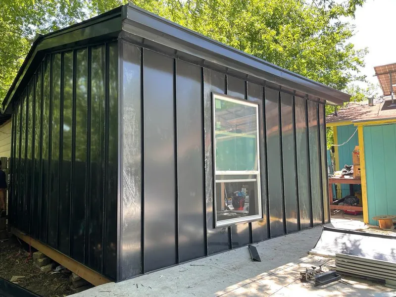 Black standing seam metal wall panels for Metal Roof Installation in Lackawaxen